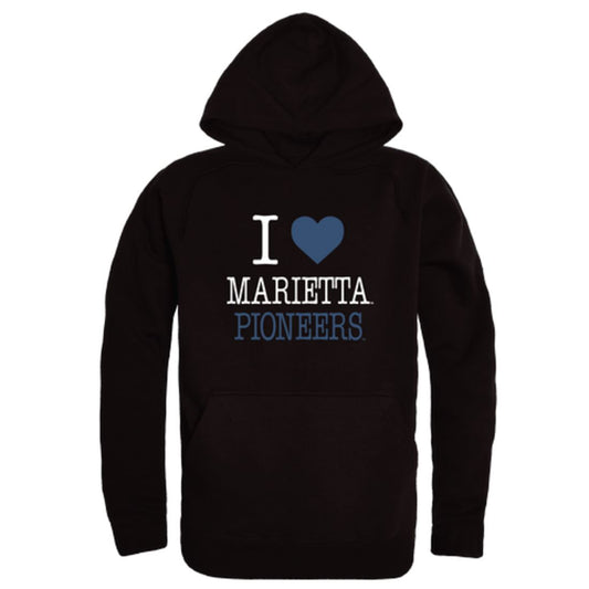 I Love Marietta College Pioneers Fleece Hoodie Sweatshirts