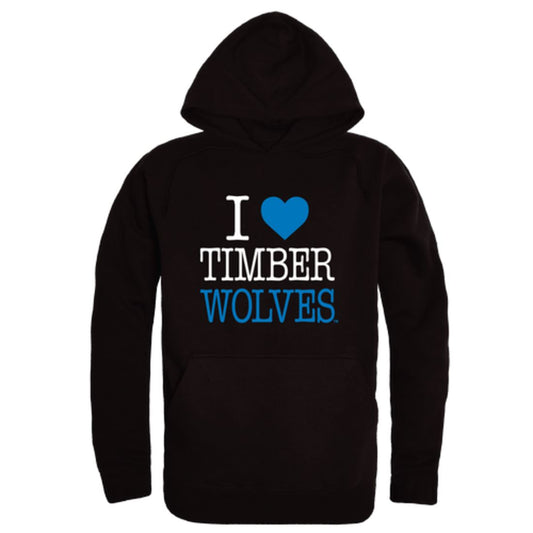 I Love Northwood University Timberwolves Fleece Hoodie Sweatshirts
