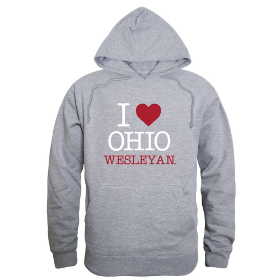 I Love Ohio Wesleyan University Bishops Fleece Hoodie Sweatshirts