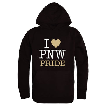 I Love Purdue University Northwest Lion Fleece Hoodie Sweatshirts