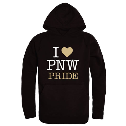 I Love Purdue University Northwest Lion Fleece Hoodie Sweatshirts
