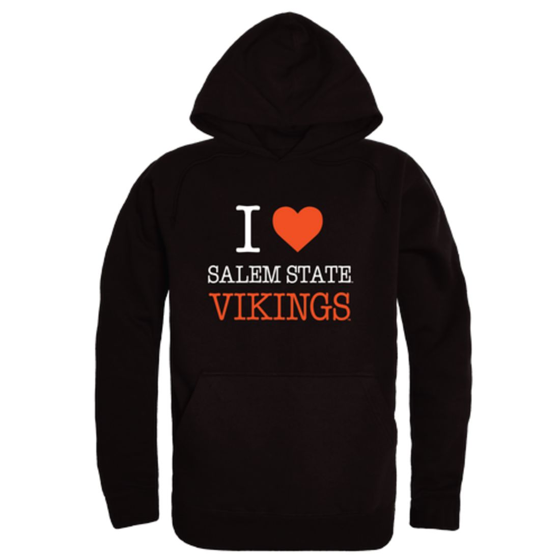 I Love Salem State University Vikings Fleece Hoodie Sweatshirts