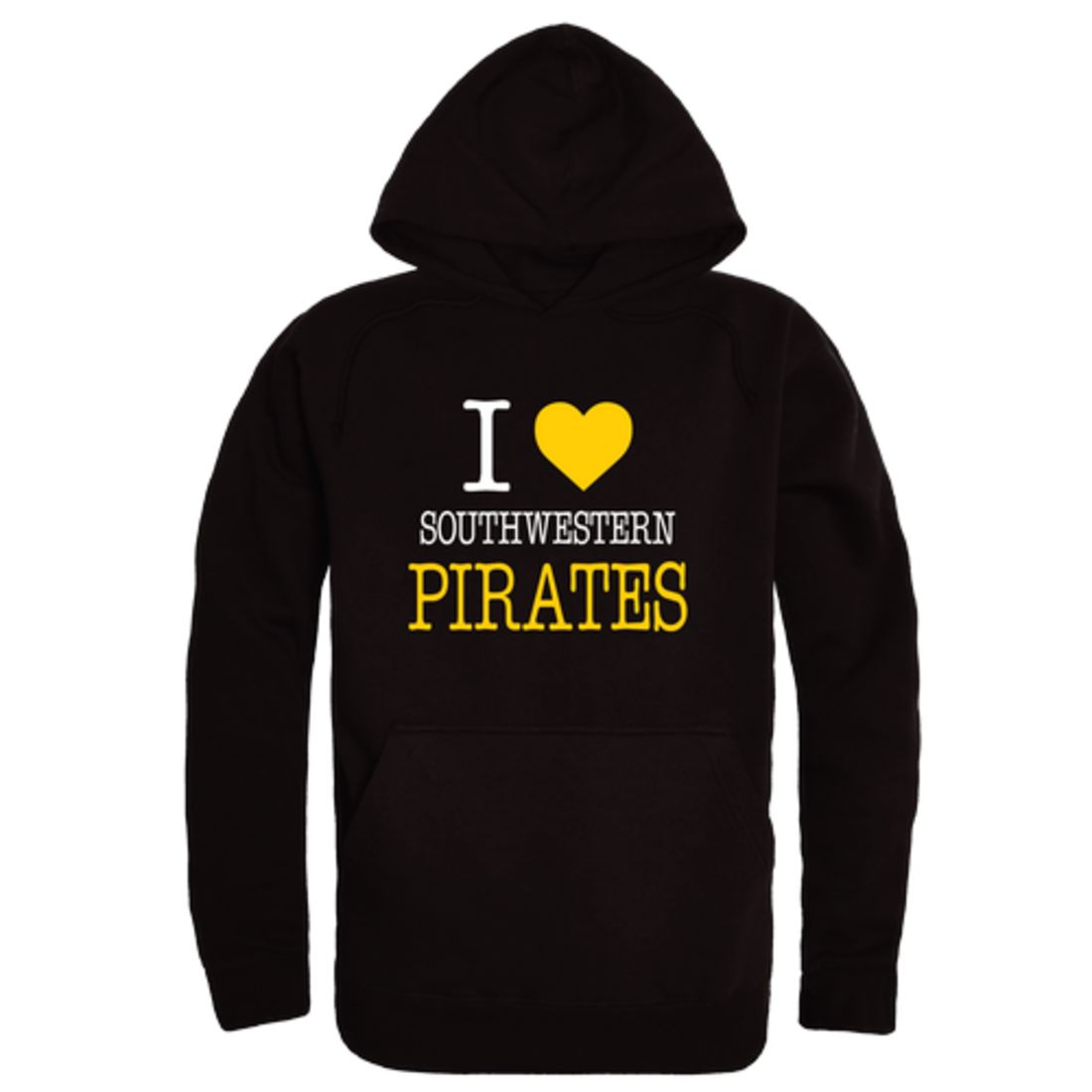 I Love Southwestern University Pirates Fleece Hoodie Sweatshirts