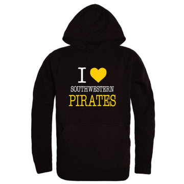I Love Southwestern University Pirates Fleece Hoodie Sweatshirts