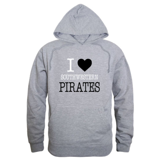 I Love Southwestern University Pirates Fleece Hoodie Sweatshirts