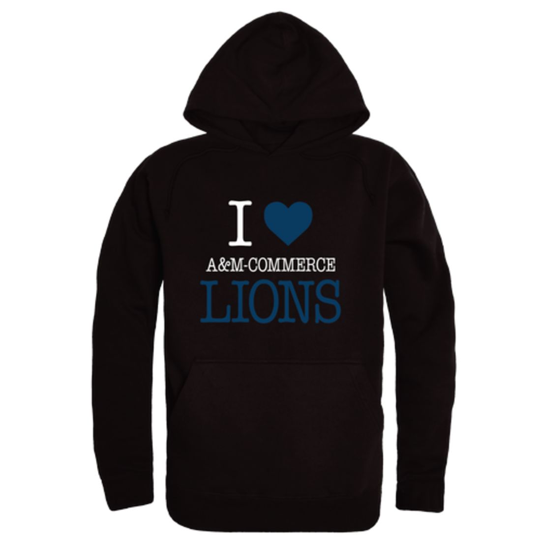 I Love Texas A&M University-Commerce Lions Fleece Hoodie Sweatshirts