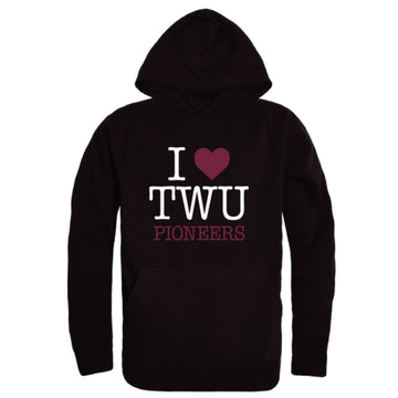 I Love Texas Woman's University Pioneers Fleece Hoodie Sweatshirts