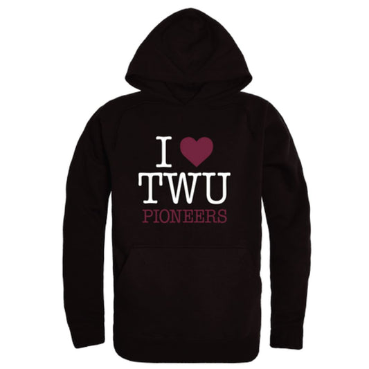 I Love Texas Woman's University Pioneers Fleece Hoodie Sweatshirts