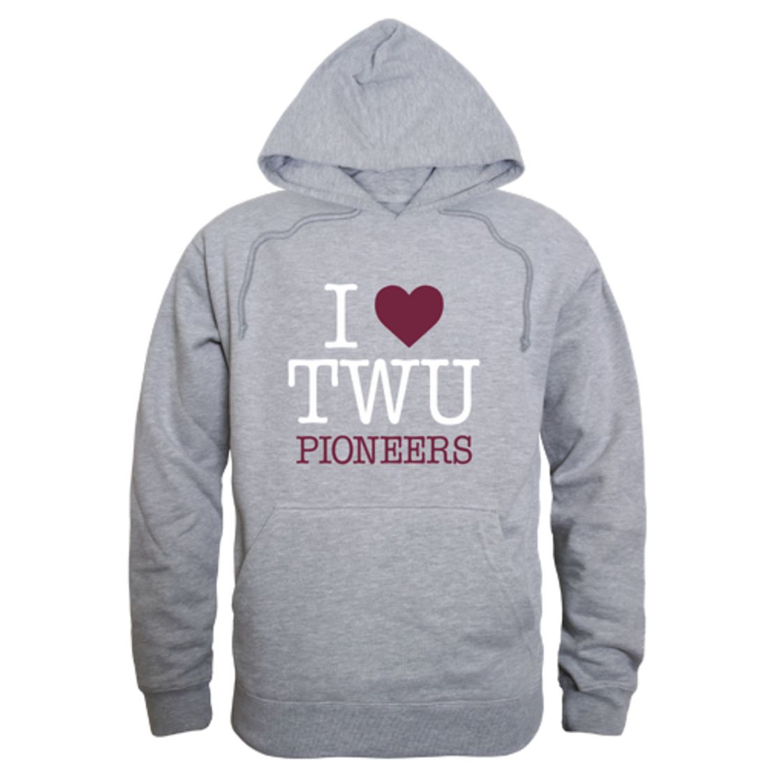 I Love Texas Woman's University Pioneers Fleece Hoodie Sweatshirts
