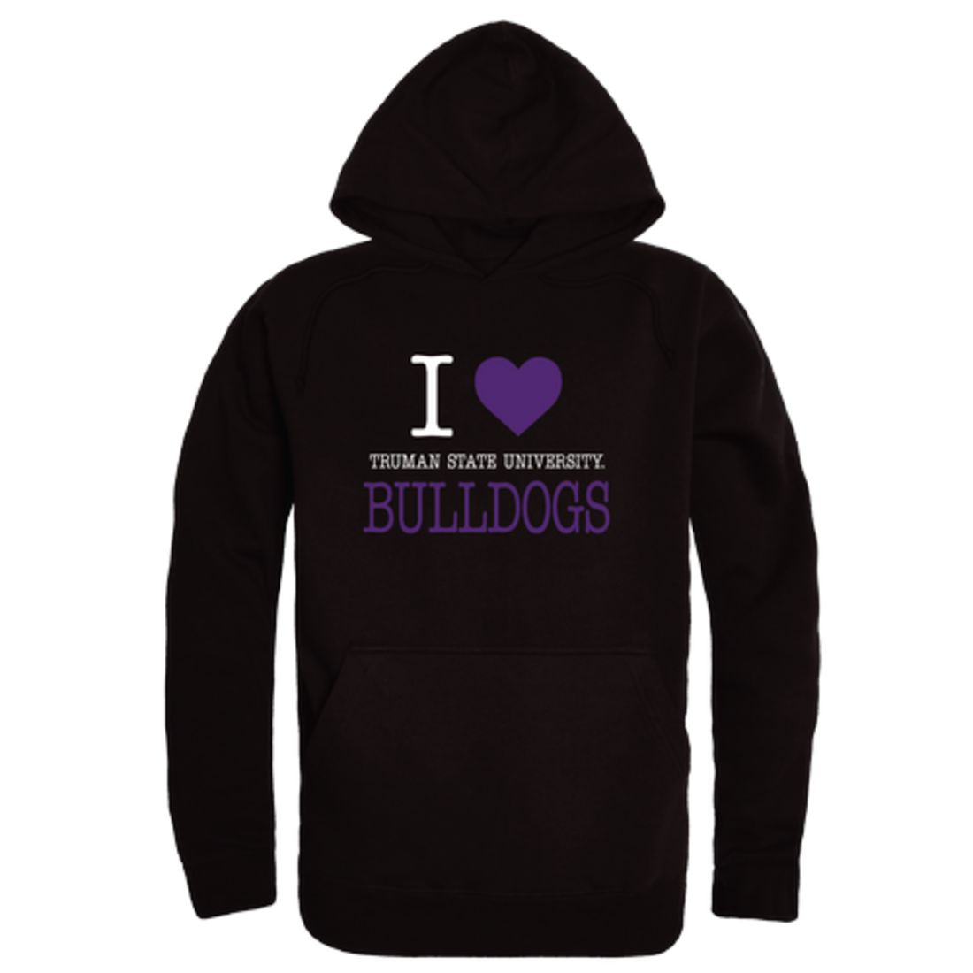 I Love Truman State University Bulldogs Fleece Hoodie Sweatshirts