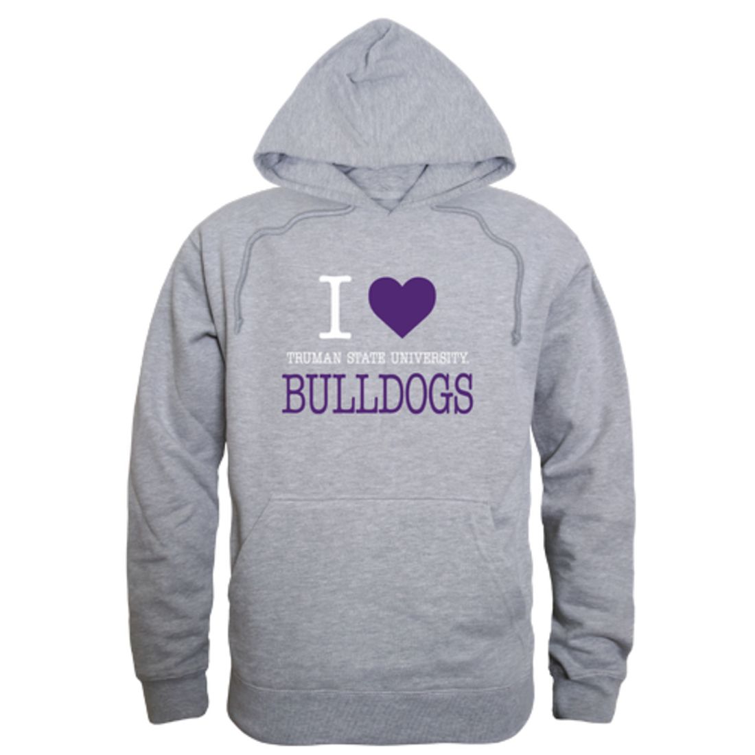 I Love Truman State University Bulldogs Fleece Hoodie Sweatshirts