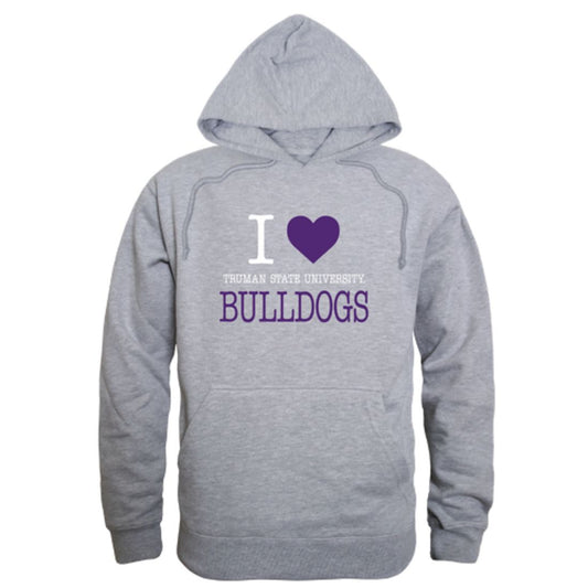 I Love Truman State University Bulldogs Fleece Hoodie Sweatshirts