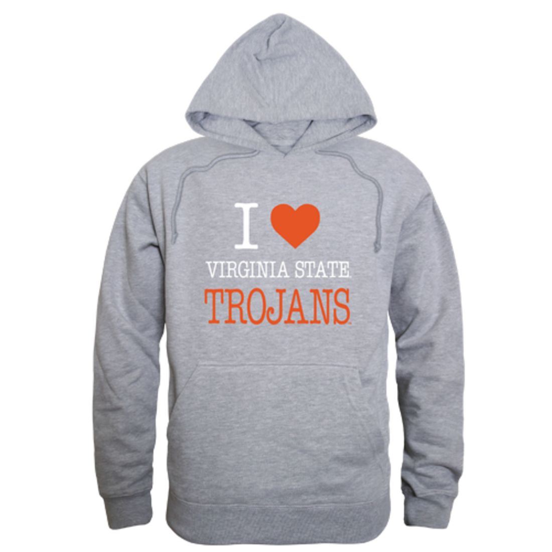 I Love Virginia State University Trojans Fleece Hoodie Sweatshirts