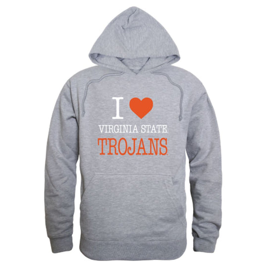 I Love Virginia State University Trojans Fleece Hoodie Sweatshirts