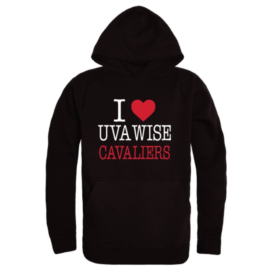 I Love University of Virginia's College at Wise Cavaliers Fleece Hoodie Sweatshirts