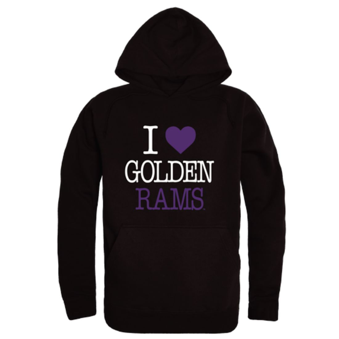 I Love West Chester University Rams Fleece Hoodie Sweatshirts