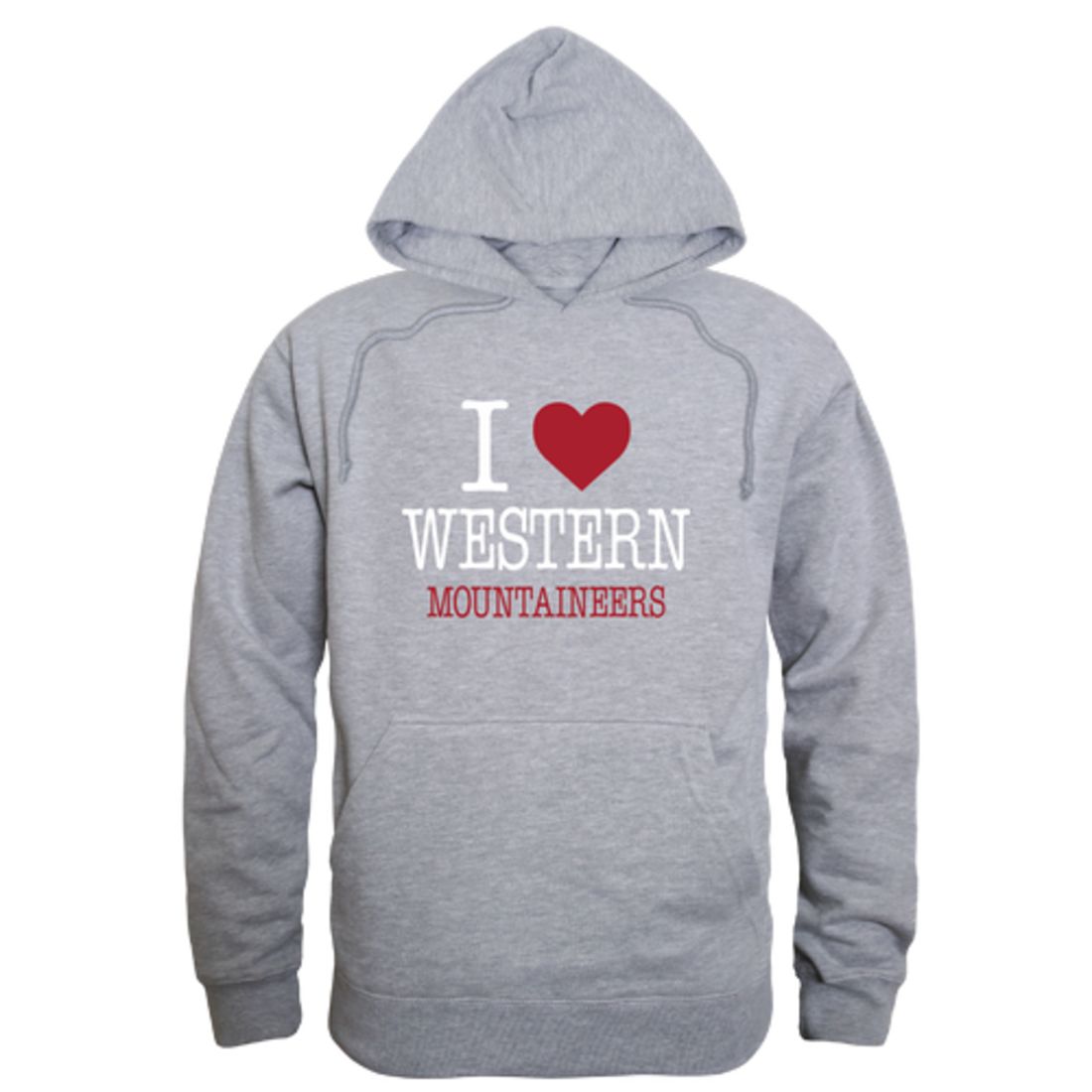 I Love Western Colorado University Mountaineers Fleece Hoodie Sweatshirts