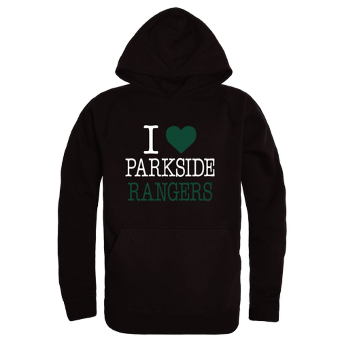 I Love University of Wisconsin-Parkside Rangers Fleece Hoodie Sweatshirts