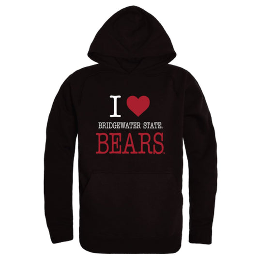 I Love Bridgewater State University Bears Fleece Hoodie Sweatshirts