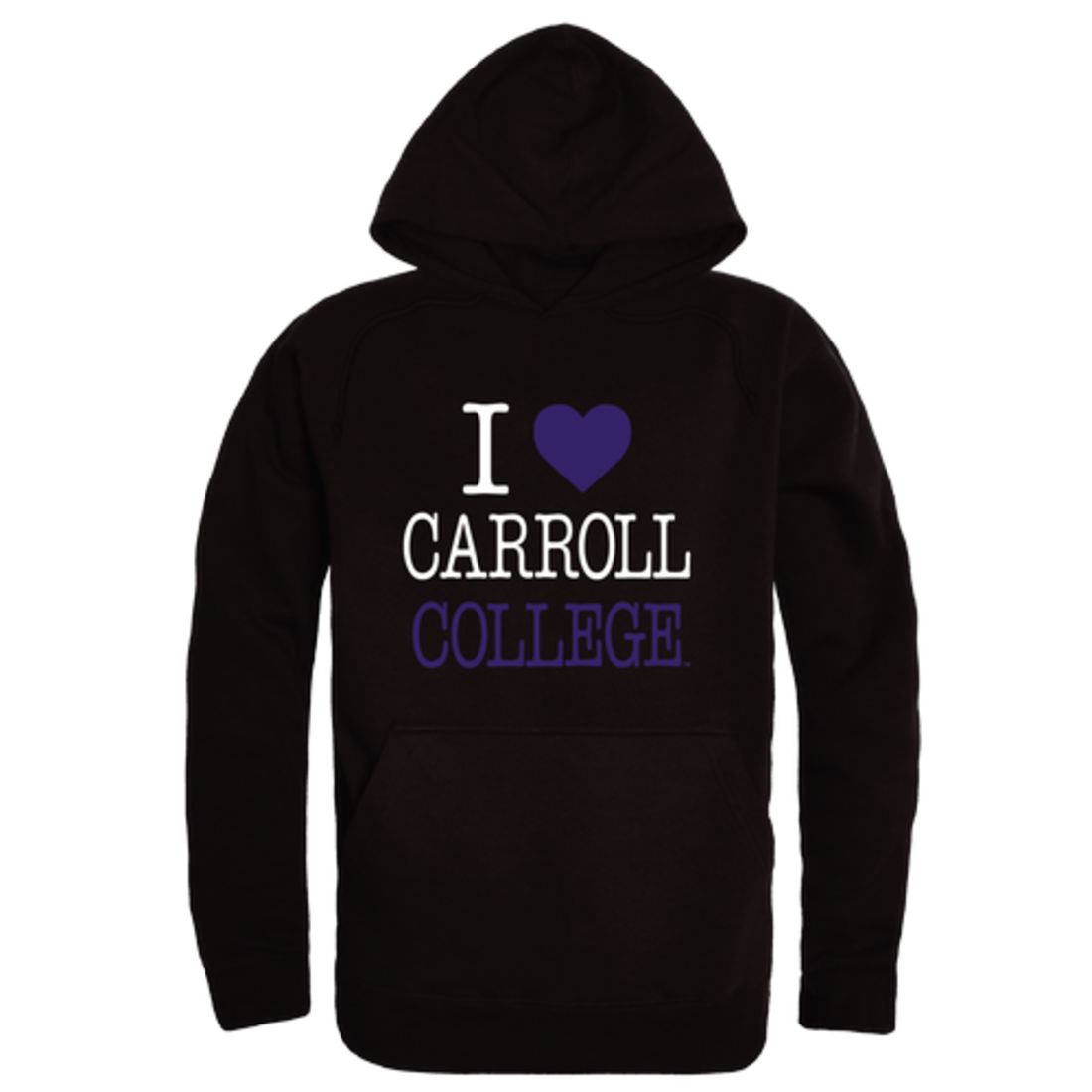 I Love Carroll College Saints Fleece Hoodie Sweatshirts