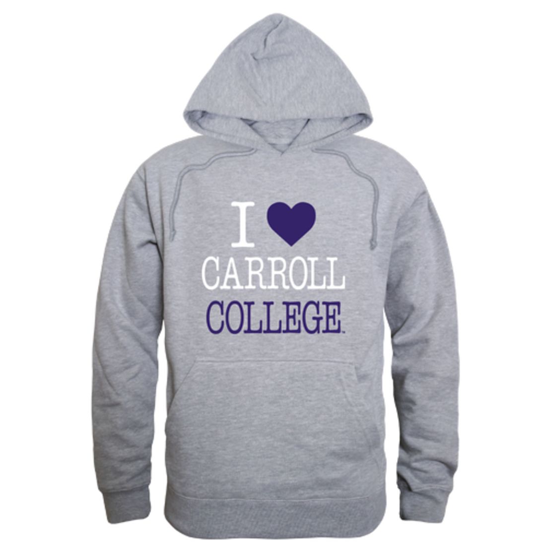 I Love Carroll College Saints Fleece Hoodie Sweatshirts