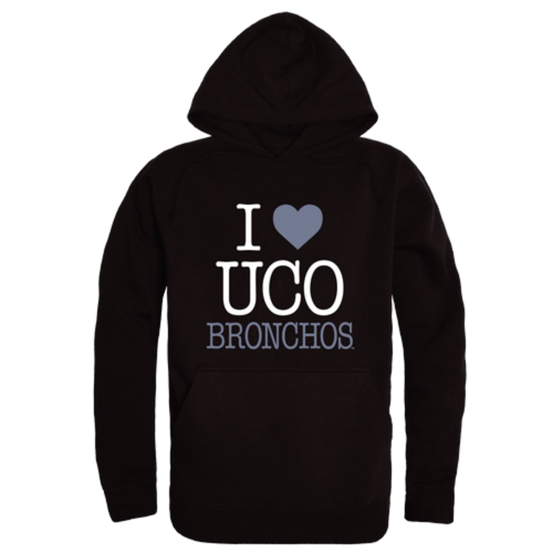 I Love University of Central Oklahoma Bronchos Fleece Hoodie Sweatshirts
