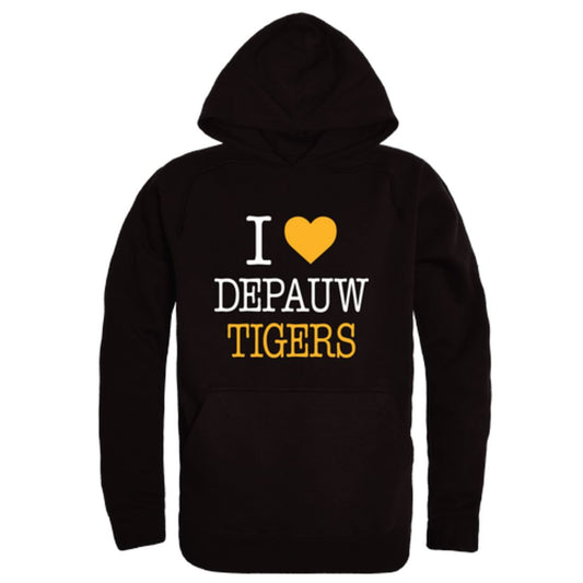 I Love DePauw University Tigers Fleece Hoodie Sweatshirts