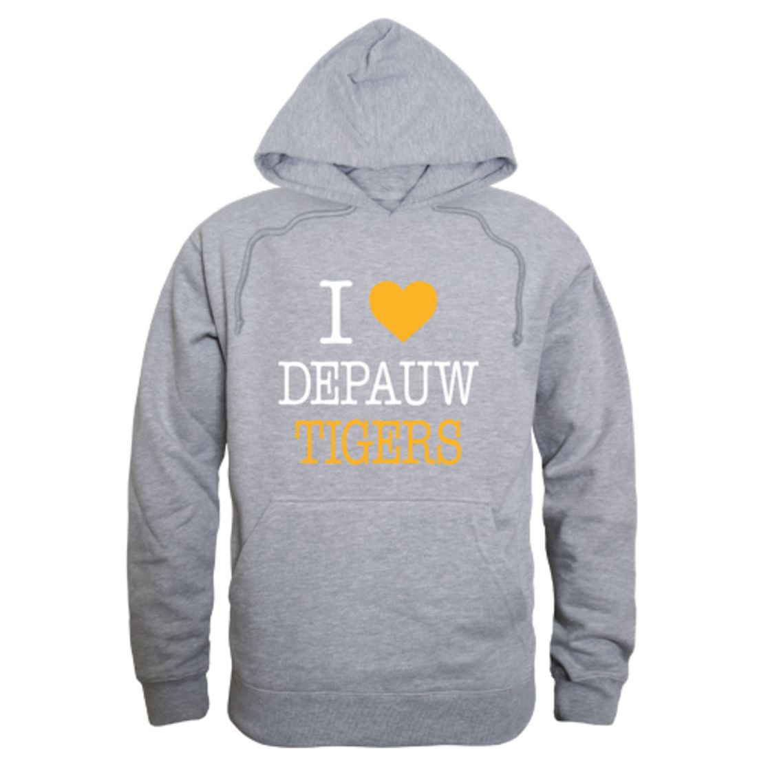 I Love DePauw University Tigers Fleece Hoodie Sweatshirts
