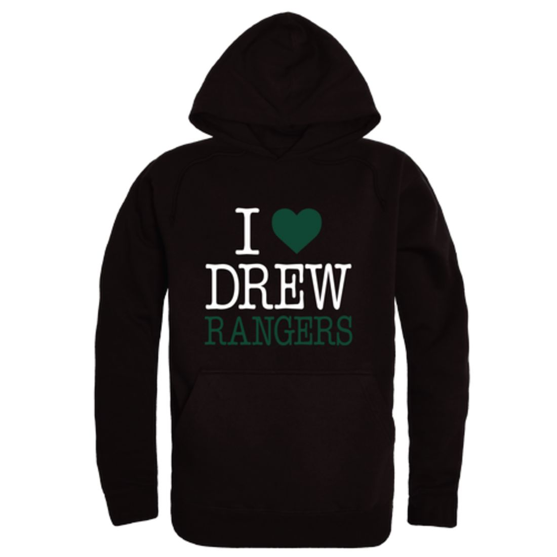 I Love Drew University Rangers Fleece Hoodie Sweatshirts