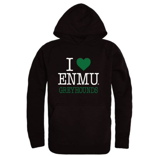 I Love Eastern New Mexico University Greyhounds Fleece Hoodie Sweatshirts