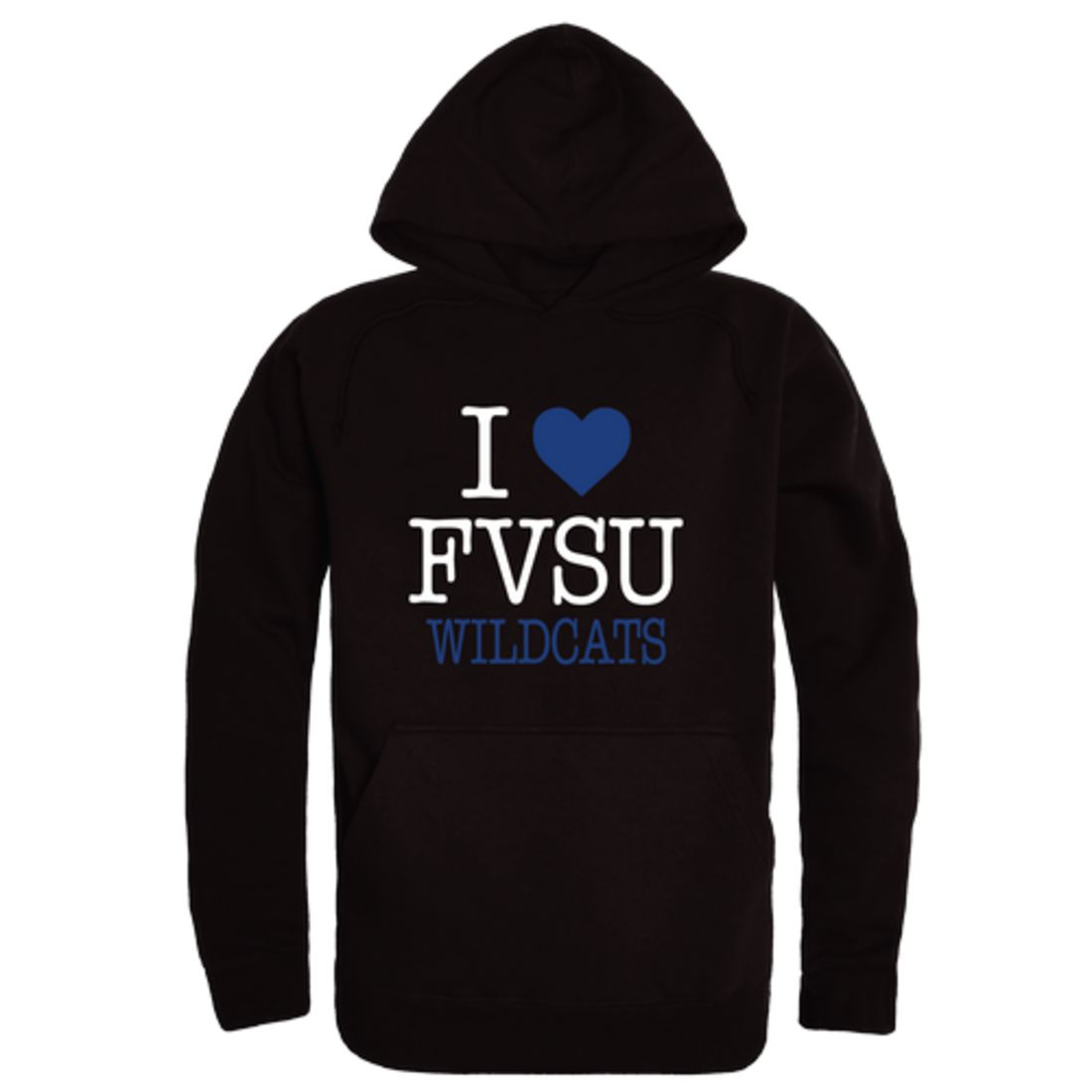 I Love Fort Valley State University Wildcats Fleece Hoodie Sweatshirts