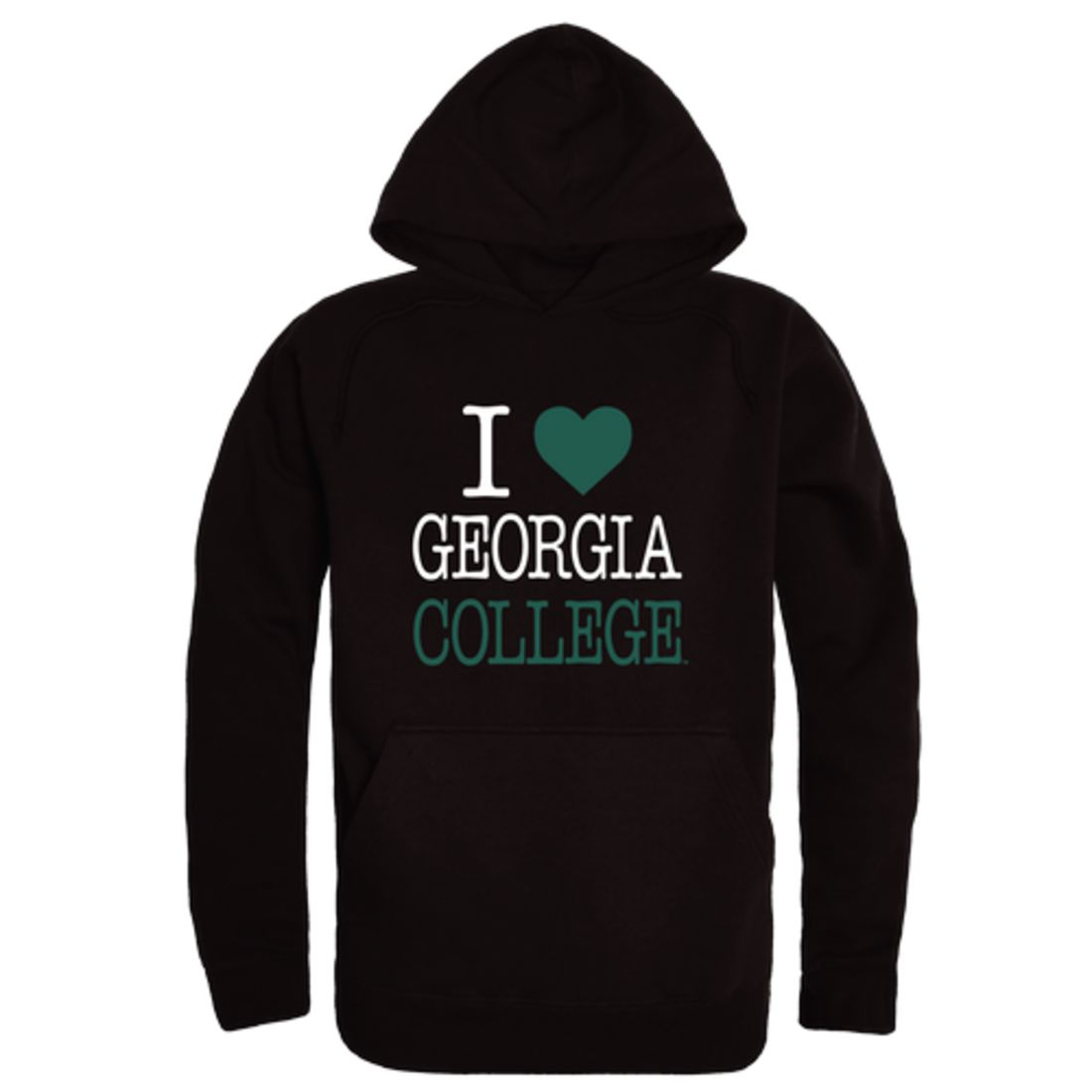 I Love Georgia College and State University Bobcats Fleece Hoodie Sweatshirts