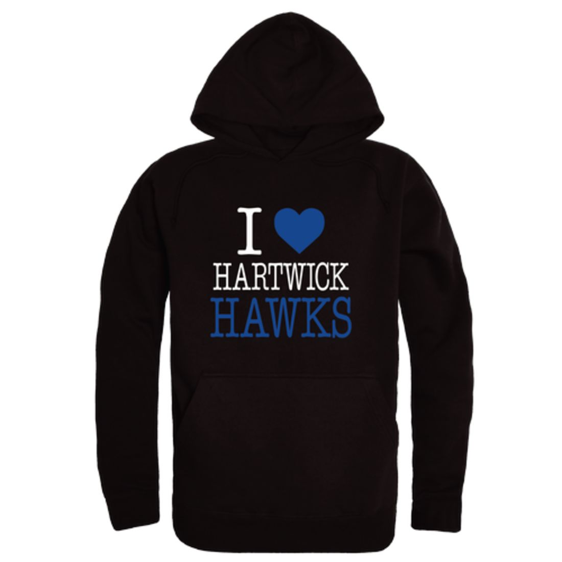 I Love Hartwick College Hawks Fleece Hoodie Sweatshirts