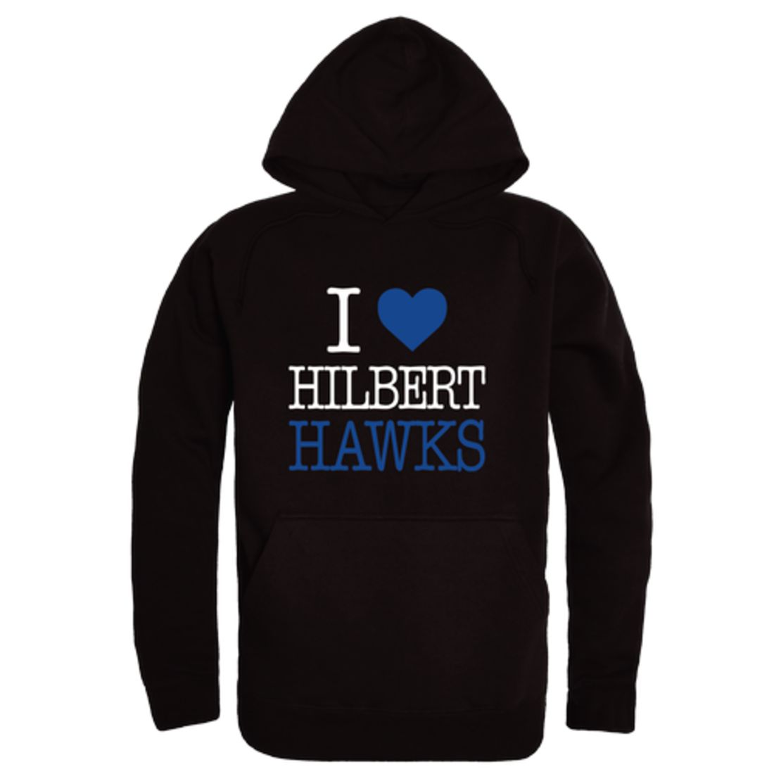 I Love Hilbert College Hawks Fleece Hoodie Sweatshirts
