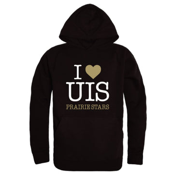 I Love University of Illinois Springfield Prairie Stars Fleece Hoodie Sweatshirts
