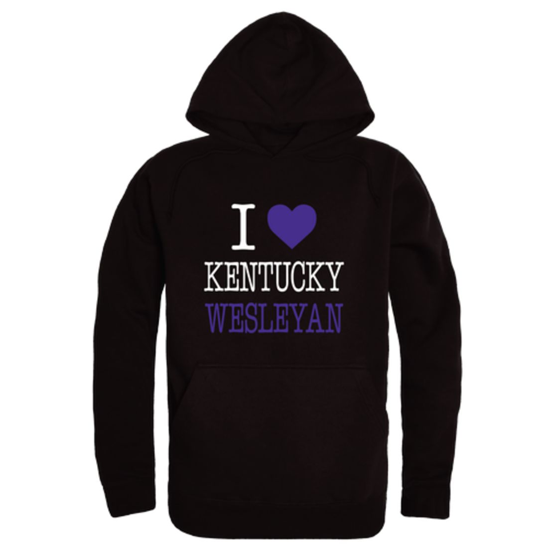 I Love Kentucky Wesleyan College Panthers Fleece Hoodie Sweatshirts