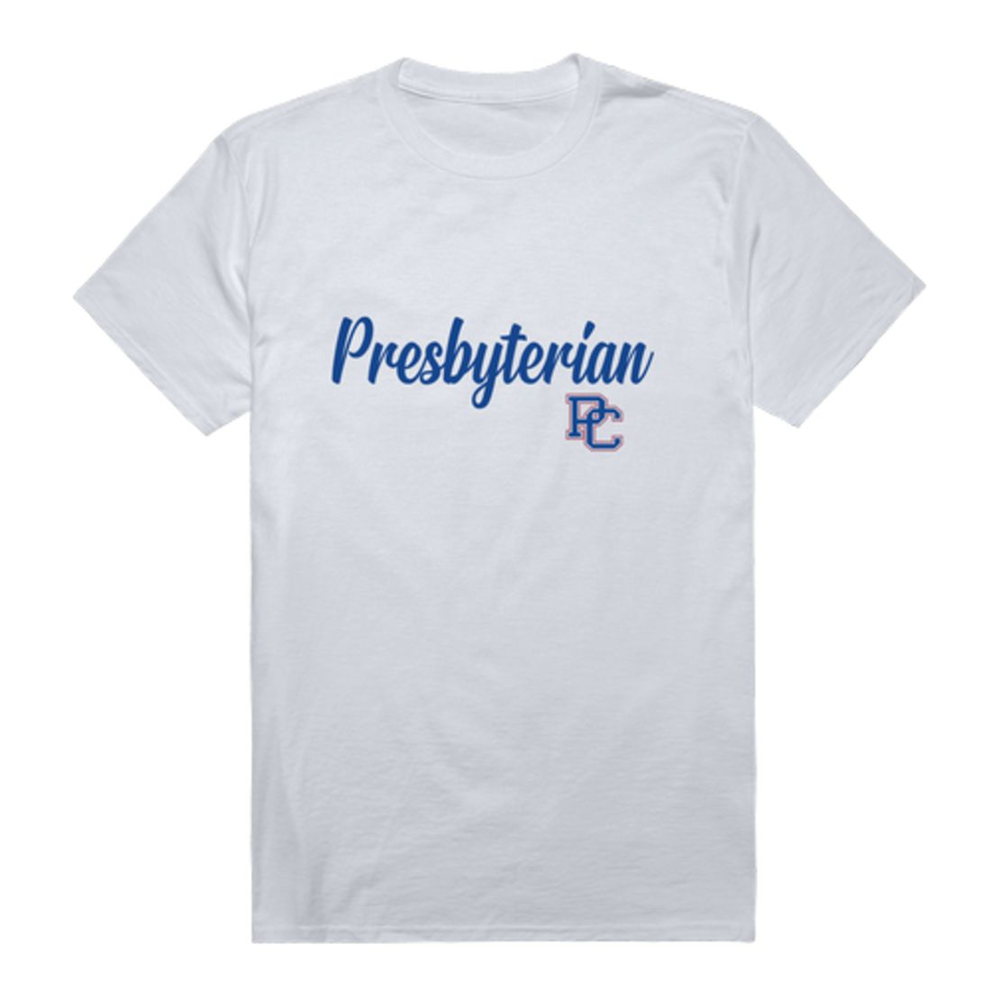 Presbyterian College Blue Hose Script T-Shirt Tee