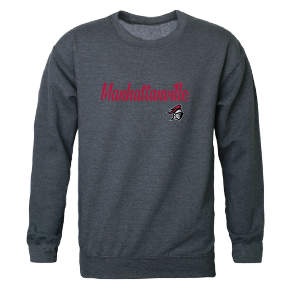 Manhattanville College Valiants Script Fleece Crewneck Pullover Sweatshirt