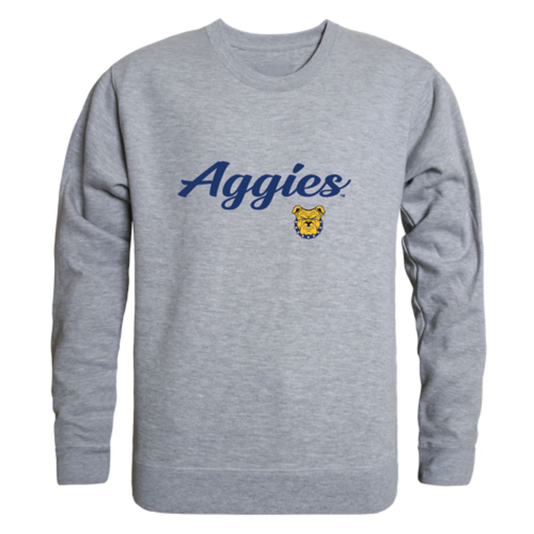 North Carolina A&T State University Aggies Script Fleece Crewneck Pullover Sweatshirt