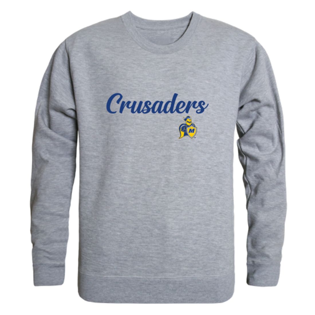 Madonna University Crusaders Script Fleece Crewneck Pullover Sweatshirt