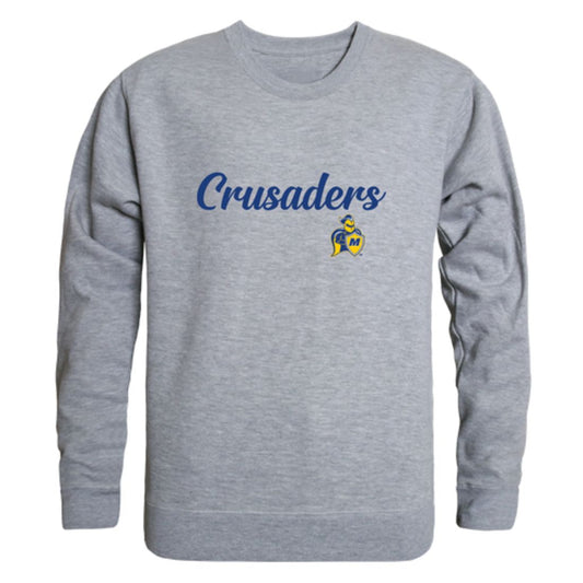 Madonna University Crusaders Script Fleece Crewneck Pullover Sweatshirt