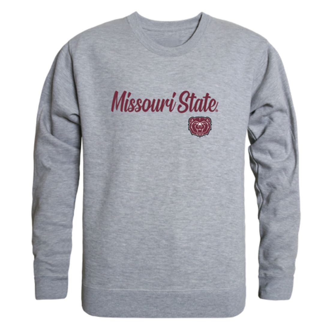 Missouri State University Bears Script Fleece Crewneck Pullover Sweatshirt