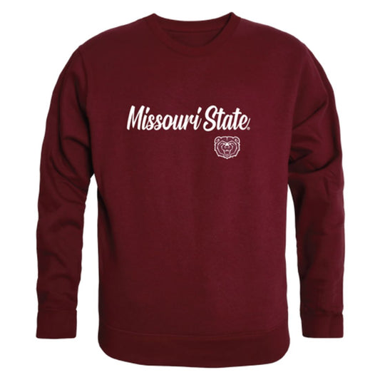 Missouri State University Bears Script Fleece Crewneck Pullover Sweatshirt