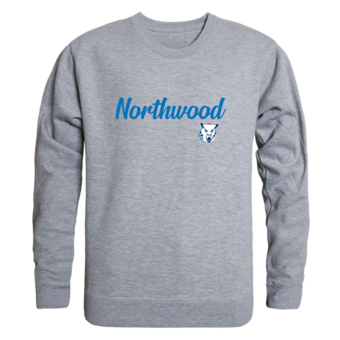Northwood University Timberwolves Script Fleece Crewneck Pullover Sweatshirt