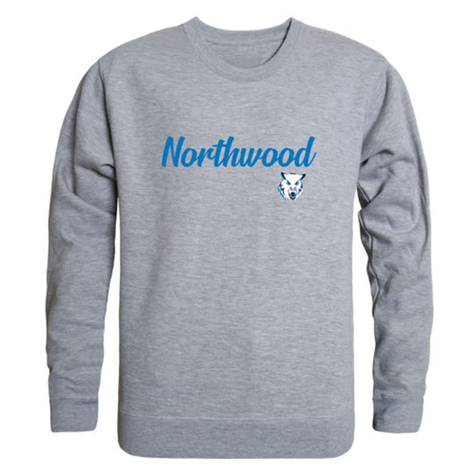 Northwood University Timberwolves Script Fleece Crewneck Pullover Sweatshirt