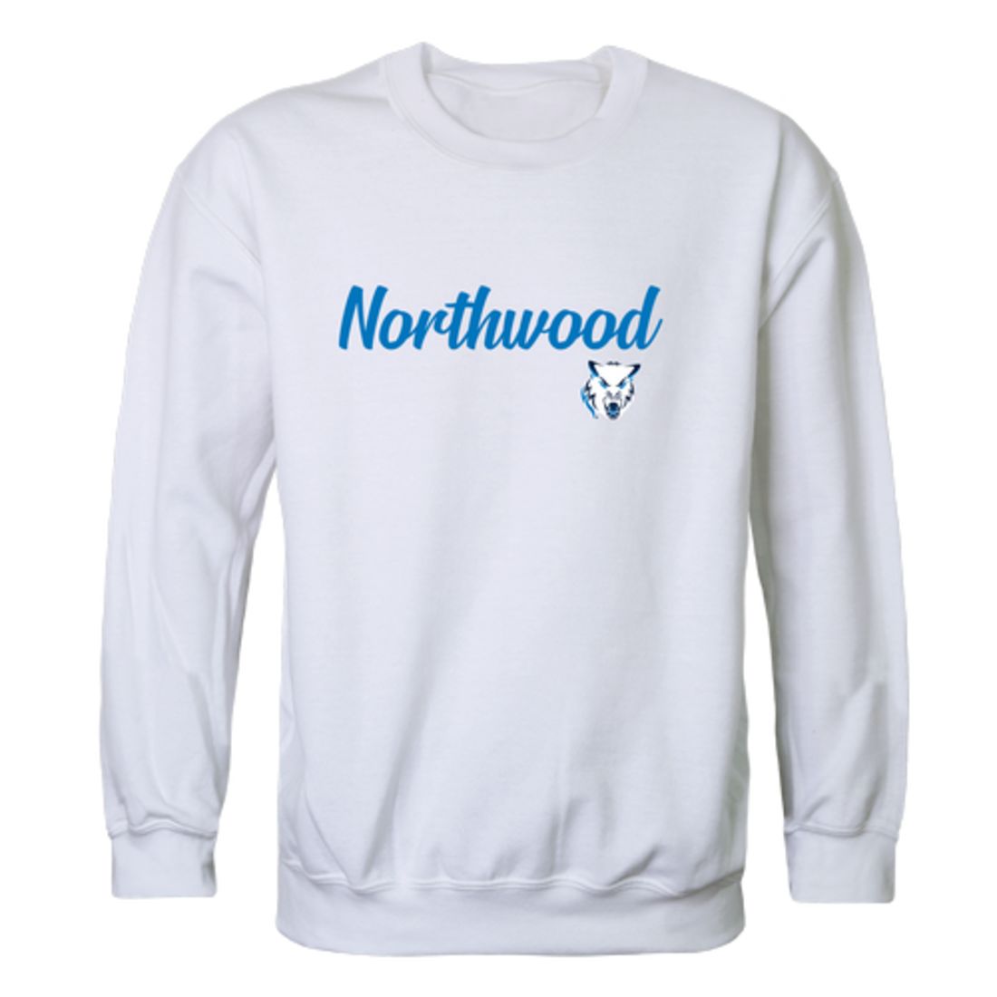 Northwood University Timberwolves Script Fleece Crewneck Pullover Sweatshirt