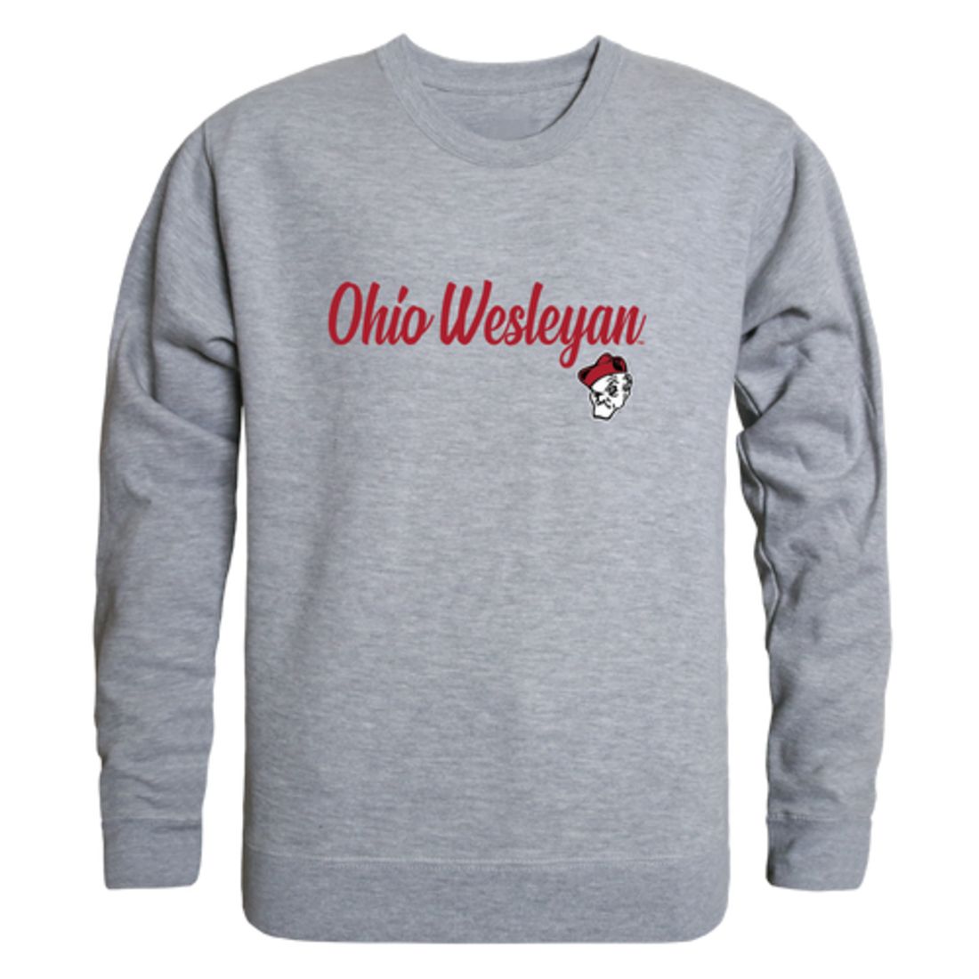 Ohio Wesleyan University Bishops Script Fleece Crewneck Pullover Sweatshirt