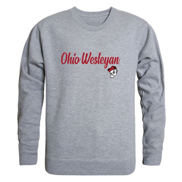 Ohio Wesleyan University Bishops Script Fleece Crewneck Pullover Sweatshirt