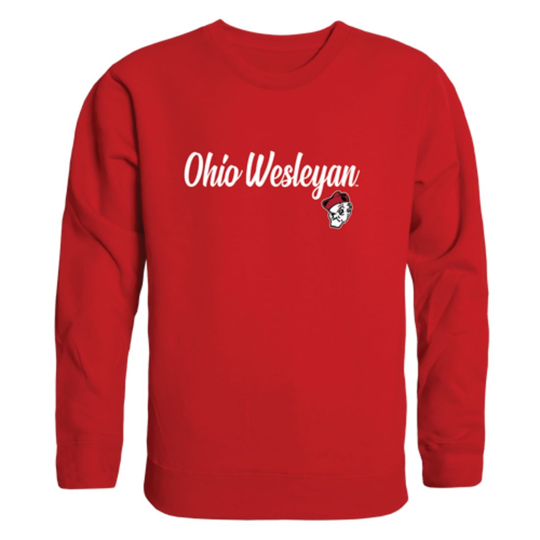 Ohio Wesleyan University Bishops Script Fleece Crewneck Pullover Sweatshirt