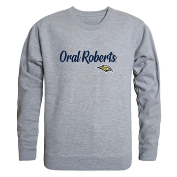 Oral Roberts University Golden Eagles Script Fleece Crewneck Pullover Sweatshirt